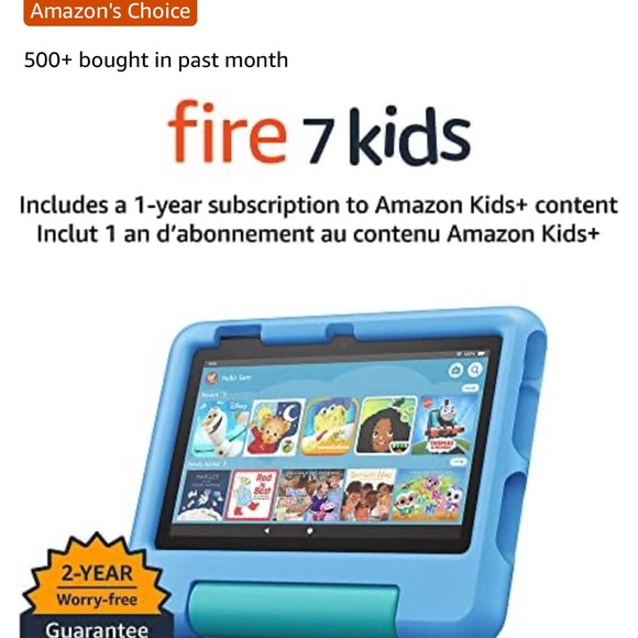 Amazon fire 7 kids tablet with case - Picture 3 of 3